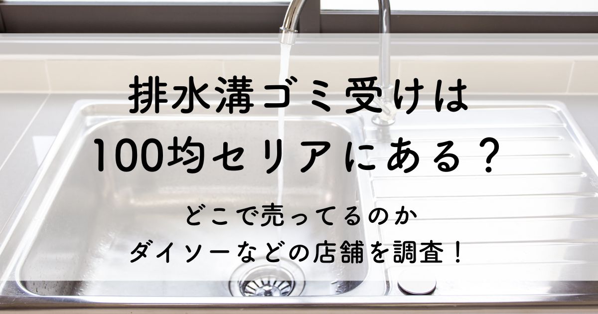 排水溝ゴミ受け 100均 セリア