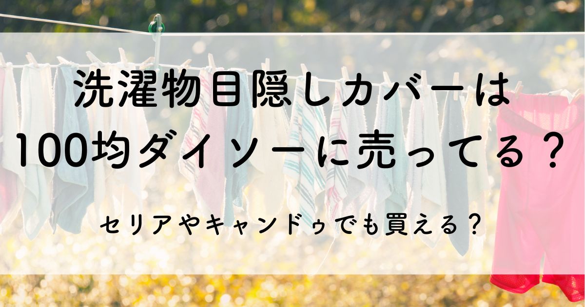 洗濯 物 目隠し カバー 100 均 ダイソー